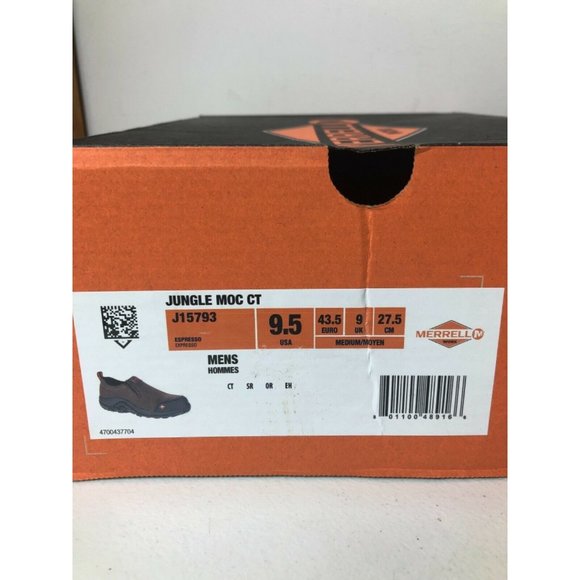 Merrell Jungle Moc CT Composite Toe Leather Work Shoe  Mens 9.5 Sneakers - Picture 11 of 11